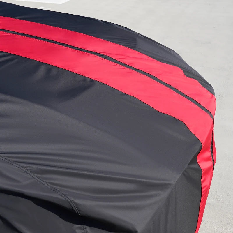 iCarCover Lincoln Continental Mark Black Red Pro Series Car Cover