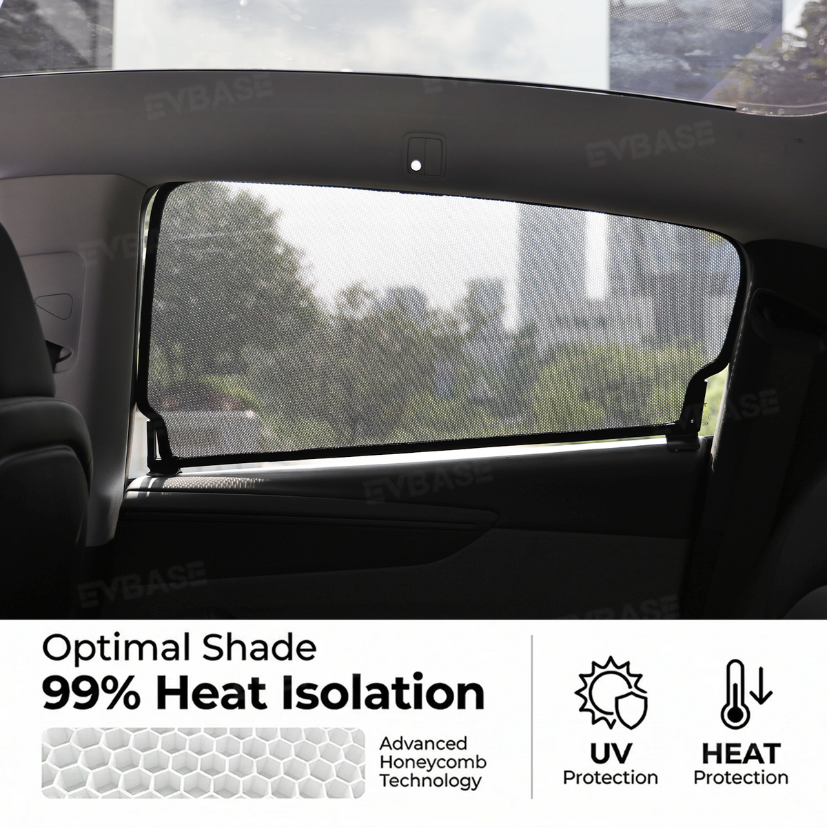 EVBASE Model Y/ Y Juniper / YL Side Window Sunshade Set UV & Heat Protection Privacy Covers