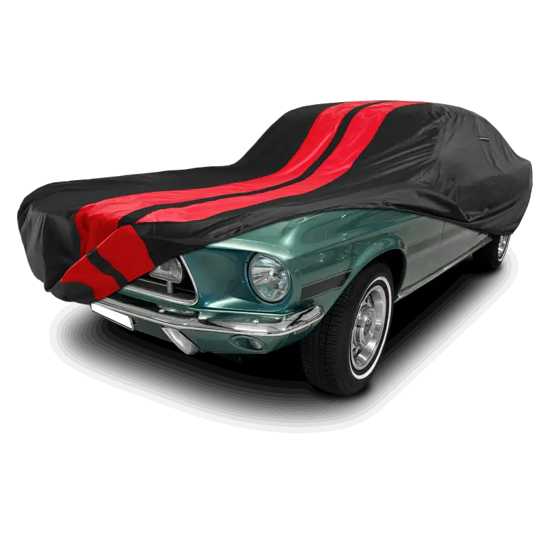 iCarCover Ford Mustang Black Red Pro Series Car Cover