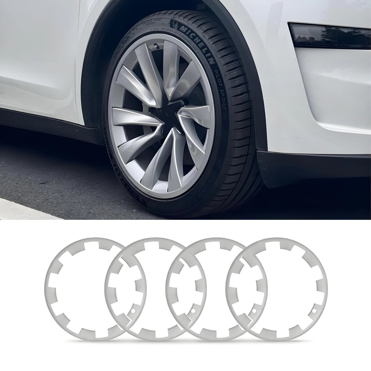 TESERY 20″ Wheel Rim Protectors for Model Y Juniper (4PCS)