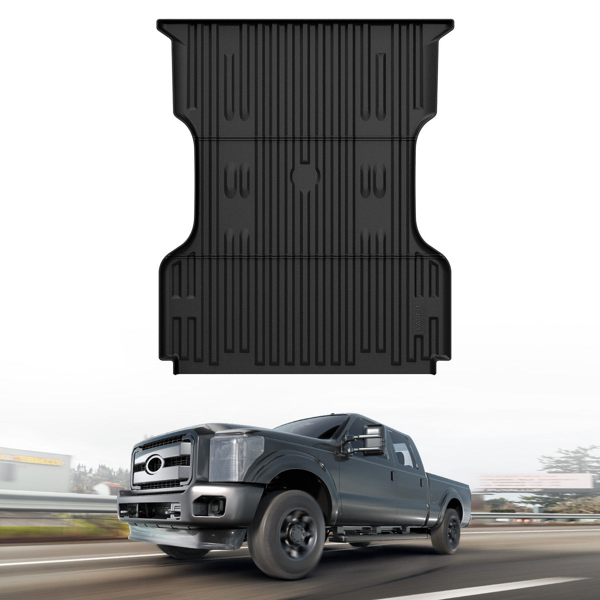 LASFIT Fit for 2009-2016 Ford F-250 F-350 F-450 6.75FT(81") Heavy Duty Truck Bed Mat, Not Fit Drop-in liners