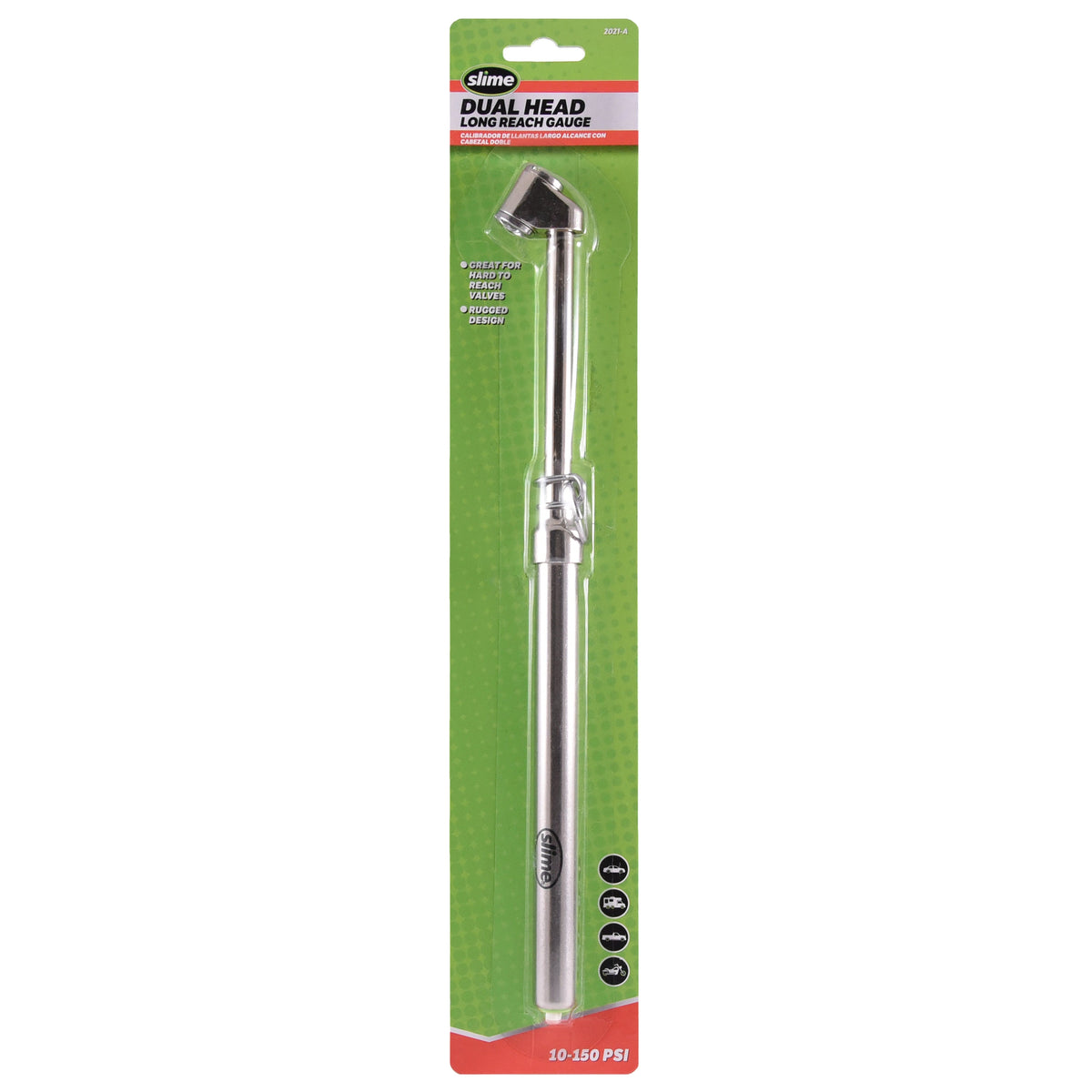 Slime Dual Head Truck & SUV Pencil Tire Gauge (10-150 psi)