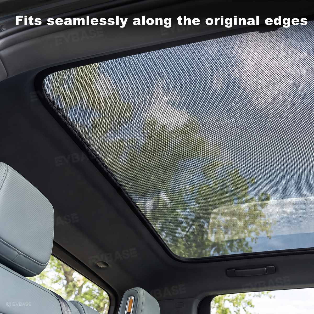 EVBASE Panoramic Glass Roof Sunshade for Rivian R2 Sunroof Shade UV Protection & Heat Insulation