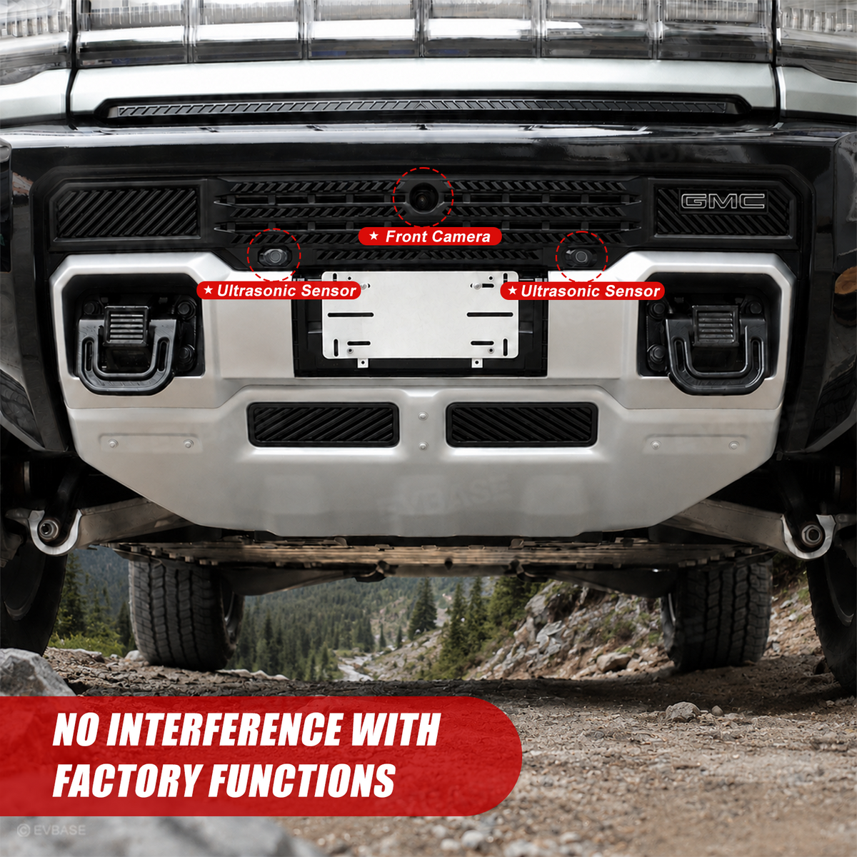 EVBASE Hummer EV Front Bumper Grille Mesh Insert Front Radiator Protection Bug & Debris Screen