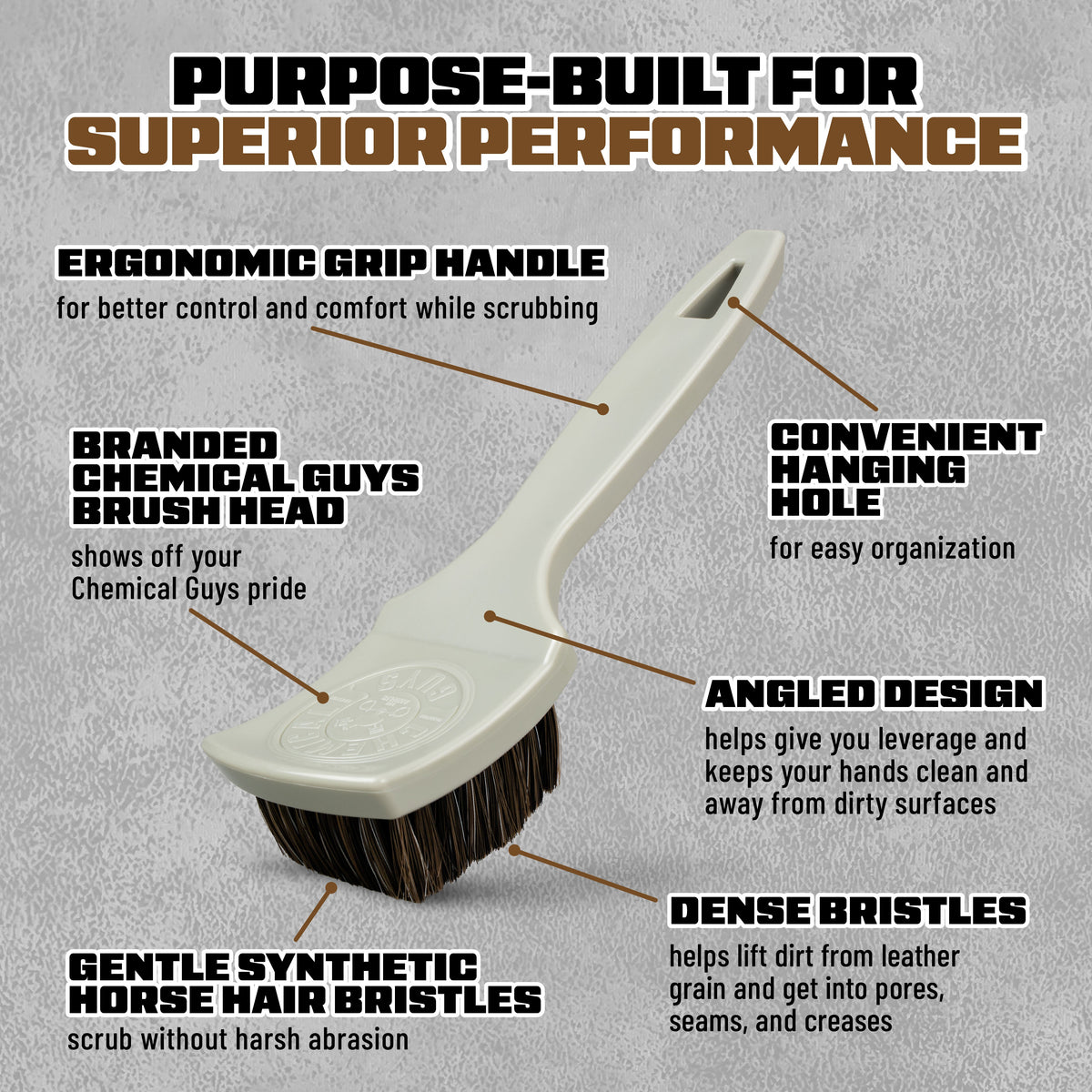 Chemical Guys Nifty Leather Cleaning Brush