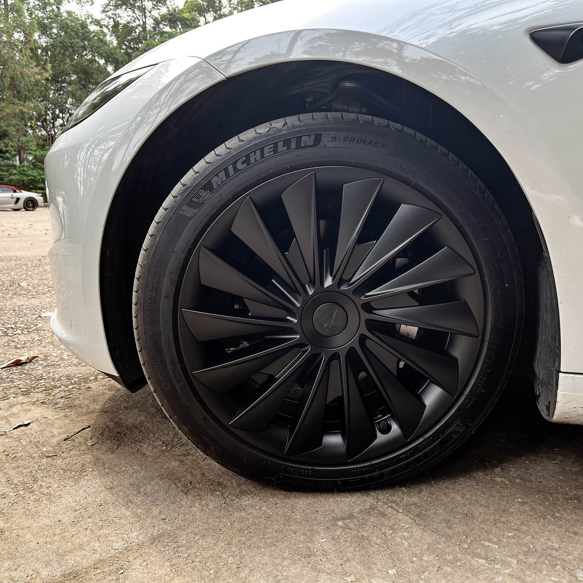 Yeslak 1 Pcs Hubcaps For Tesla 2024+ New Model 3 Highland 18‘’ Photon Wheels - Cyclone Style