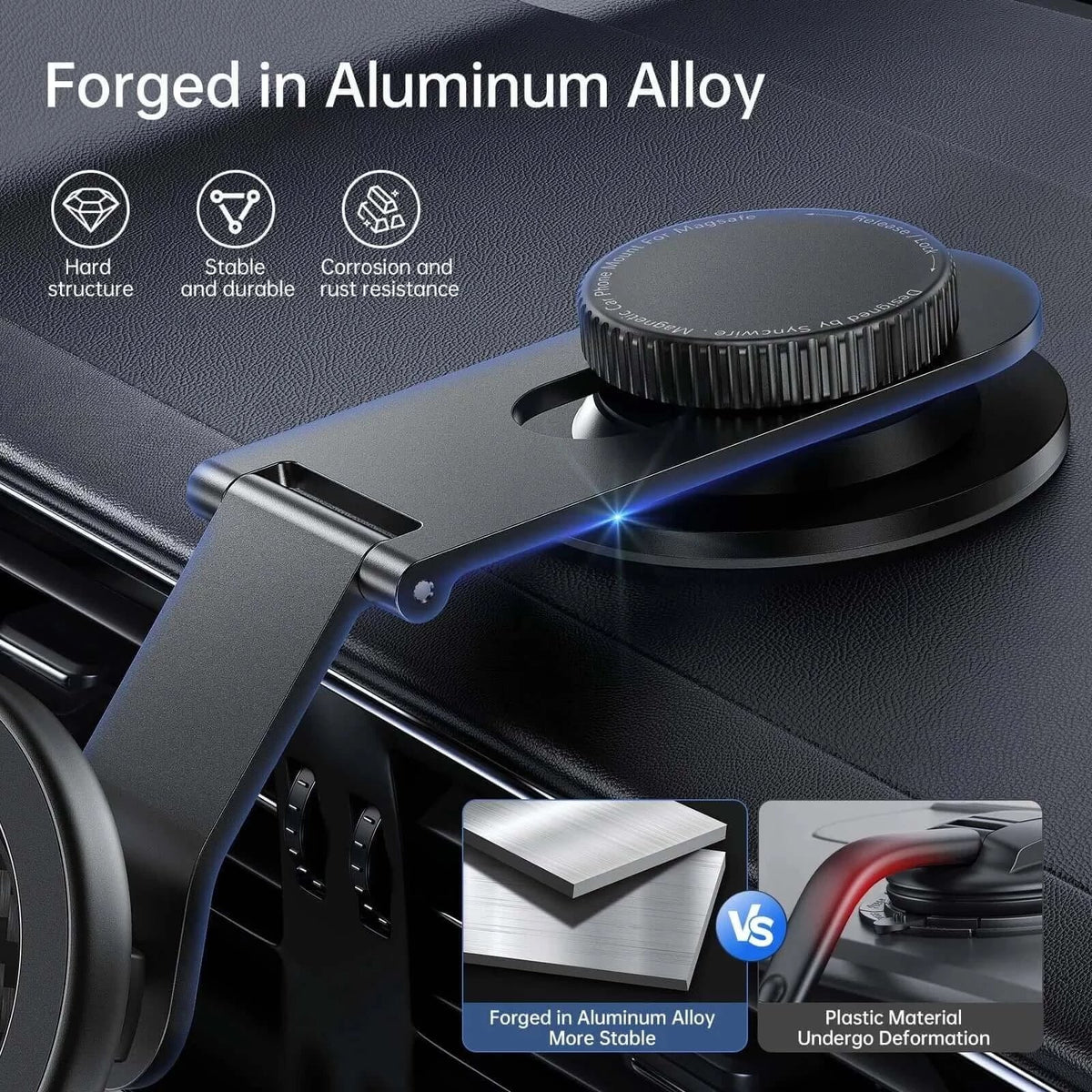 Syncwire Magnetic Phone Car Mount - Universal Dashboard Windshield Car Phone Holder