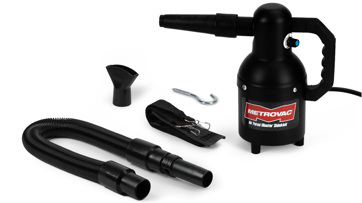 METROVAC Air Force Blaster Sidekick - Variable Speed Car Dryer & Interior Blow-Out Tool