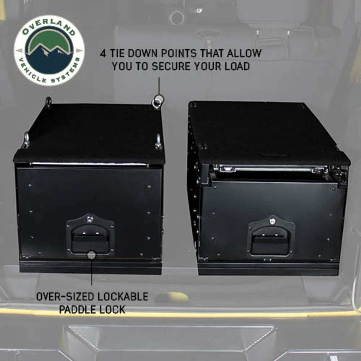 Overland Vehicle Systems Cargo Box W/Slide Out Drawer & Working Station