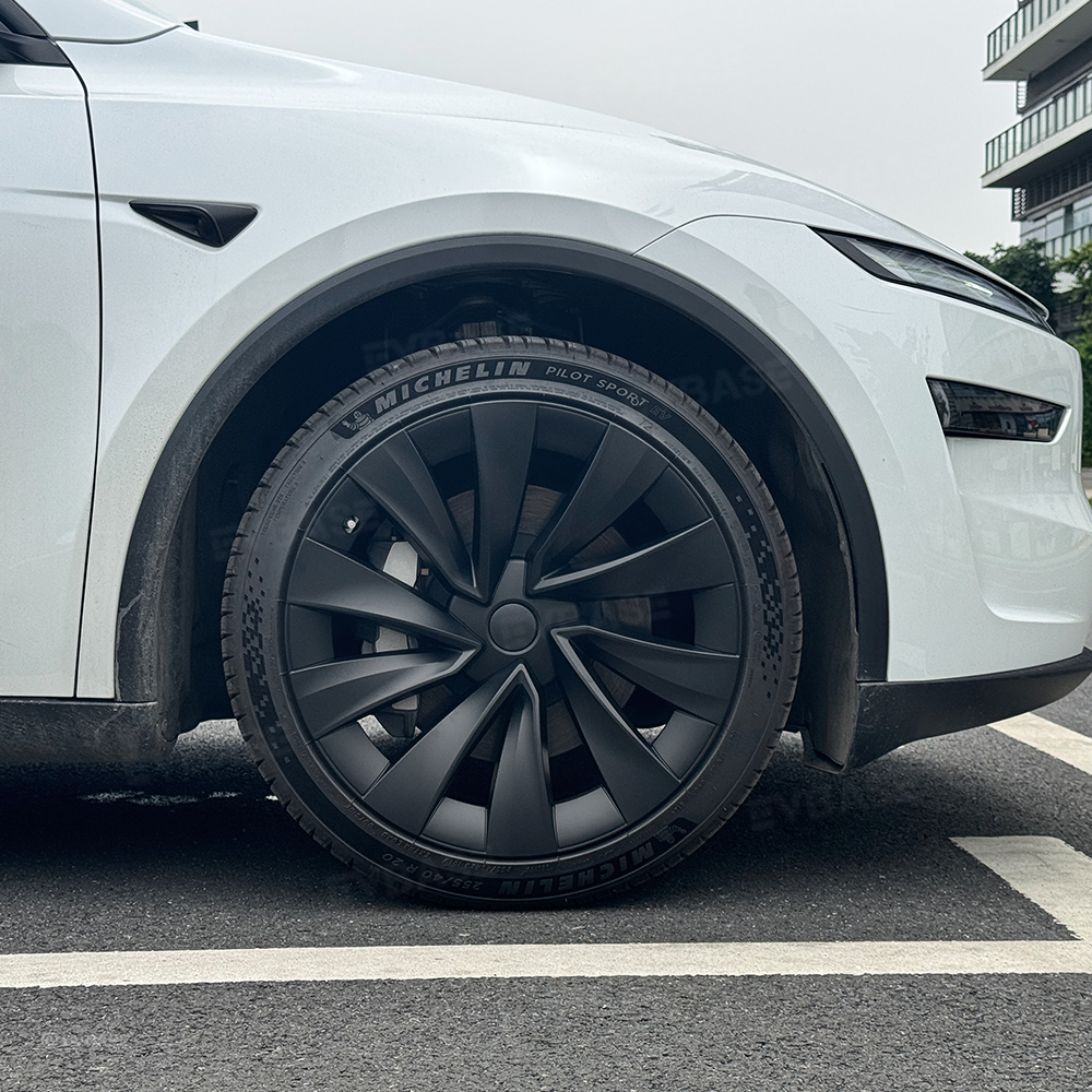 EVBASE Wheel Covers for Tesla Model Y Juniper 20" Helix 2.0 Wheels Matte Black Hubcaps Rim Covers