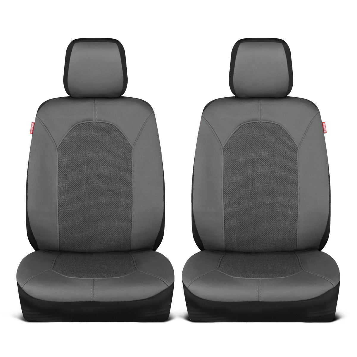 Motor Trend Charcoal Gray Car Seat Covers Set - 2 Front Seats – Spill-Proof Neoprene CarSeat Cover Protector for Cars – Automotive Interior Car