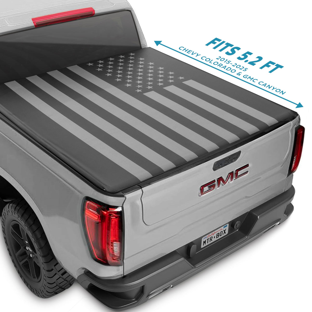 MotorBox Tri-Fold Truck Tonneau Cover for 2015-2025 Chevy Colorado/GMC Canyon with 5 ft Bed Length, All-Weather Soft Folding Truck Bed Cover with