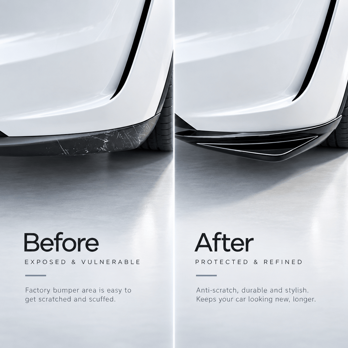 TESERY Front Bumper Corner Guards for Tesla Model Y Juniper / Model YL (2-Piece) | ABS