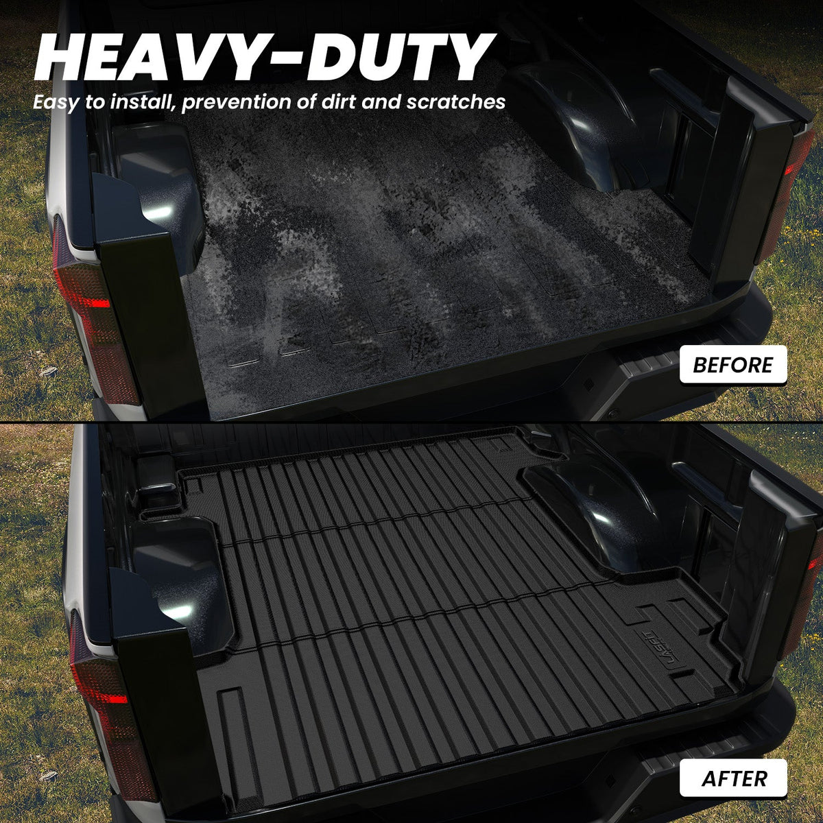 LASFIT Fit for 2019-2026 Chevrolet Silverado 1500 Truck Bed Mat or Tailgate Mat, Not for 2019 Silverado LD