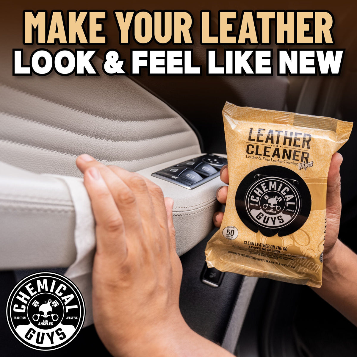 Chemical Guys Leather Cleaner Wipes