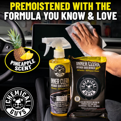 Chemical Guys Inner Clean Interior Quick Detailer & Protectant Car Wipes
