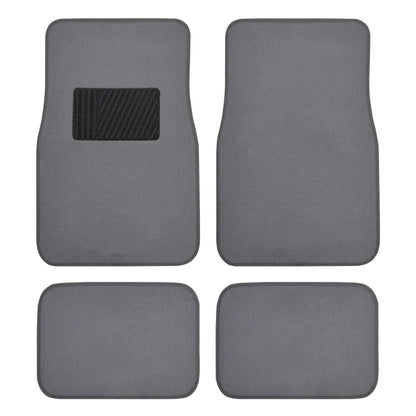 BDK 4-Piece Premium Carpet Non-Slip Heel Pad Front Floor Mats and Rear Floor Mats