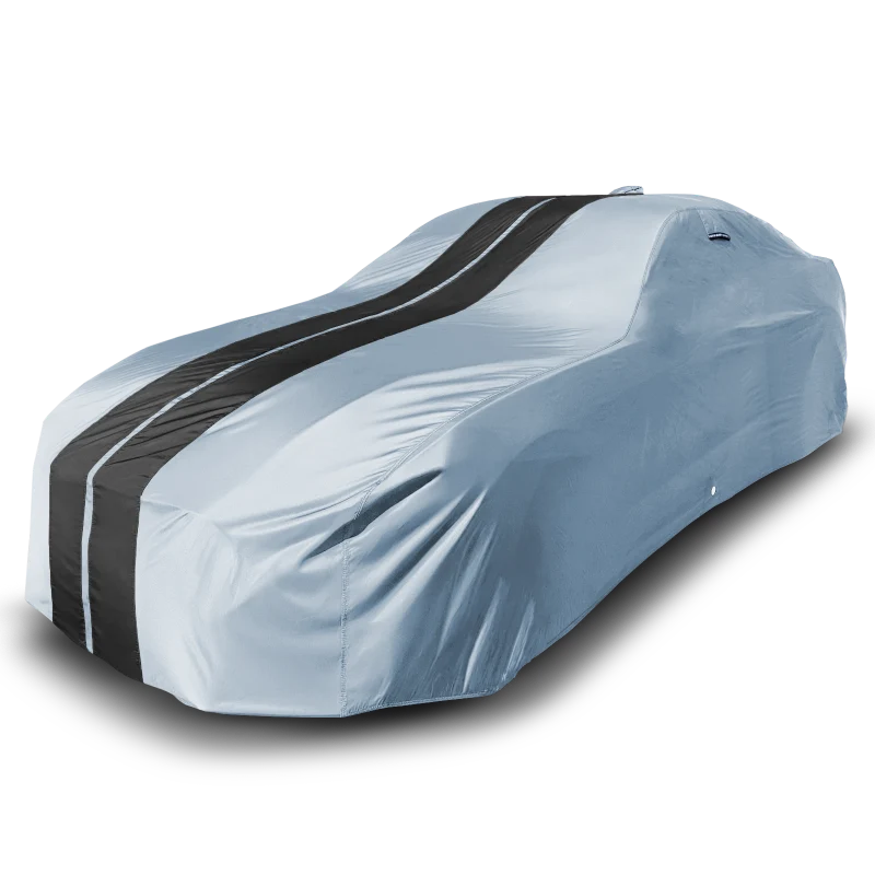 iCarCover Ford Mustang Gray Black Pro Series Car Cover