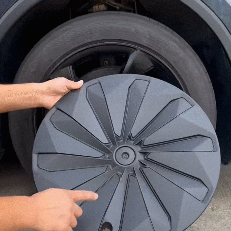 EVBASE Model Y Juniper Wheel Covers 19" Crossflow Wheels Aero Turbine Style Hubcaps