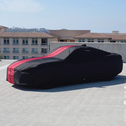 iCarCover Lincoln Continental Mark Black Red Pro Series Car Cover