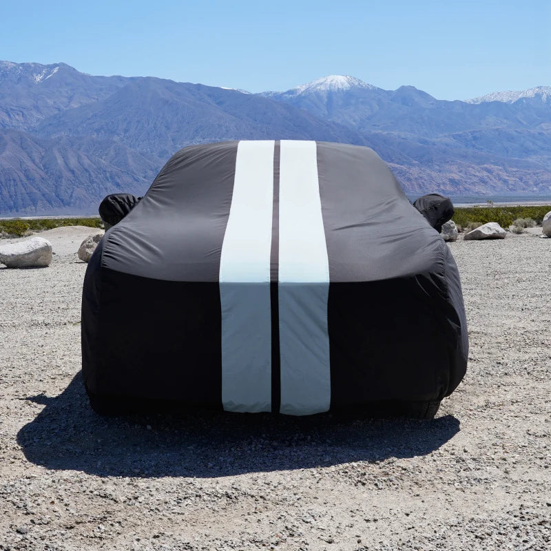 iCarCover Porsche Panamera 2010-2026 Black Gray Pro Series Car Cover