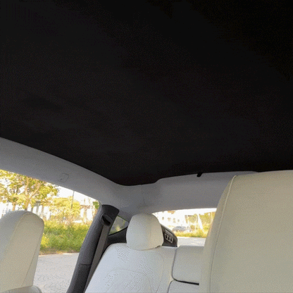 EVBASE Model Y Juniper/ 3 Highland Sunshade Silicone Electrostatic Glass Sunroof Shade Heat Insulation UV Protection Faux