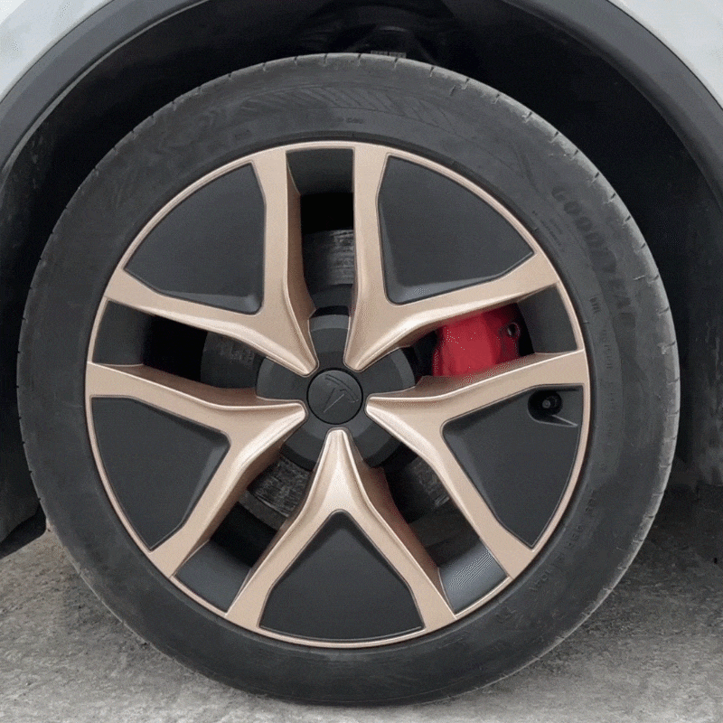 EVBASE Model Y Juniper 19 Inch Wheel Covers Crossflow Wheels Hubcaps Performance Look
