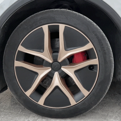 EVBASE Model Y Juniper 19 Inch Wheel Covers Crossflow Wheels Hubcaps Performance Look