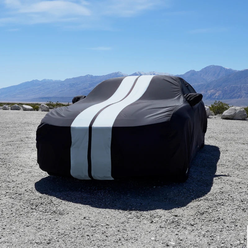 iCarCover Porsche Panamera 2010-2026 Black Gray Pro Series Car Cover
