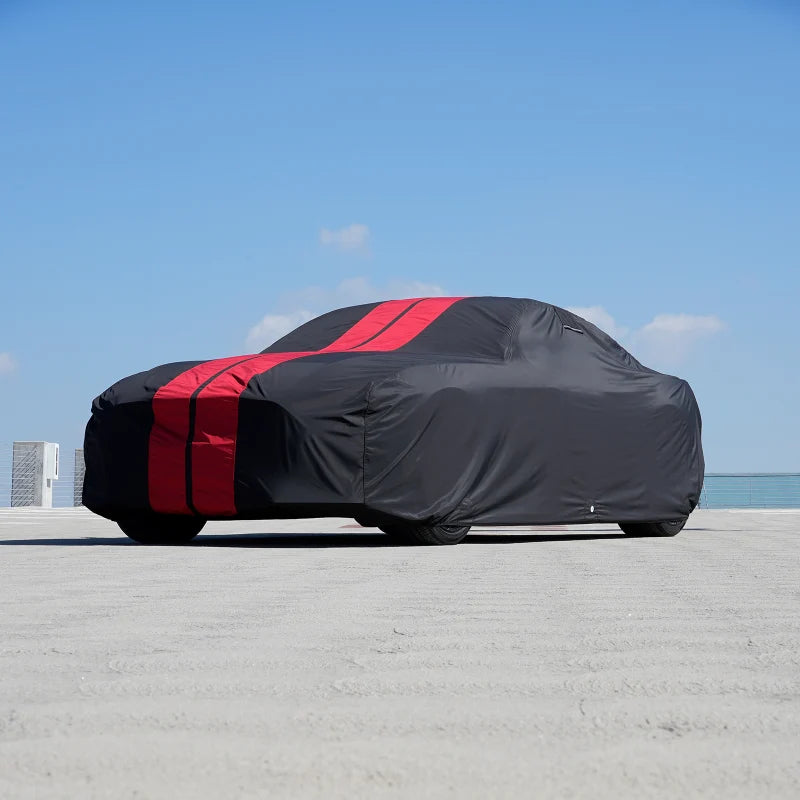 iCarCover Lincoln Continental Mark Black Red Pro Series Car Cover