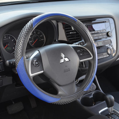 BDK Ergonomic Sport Massage Grip Steering Wheel Cover (Fits 14.5" - 15.5")