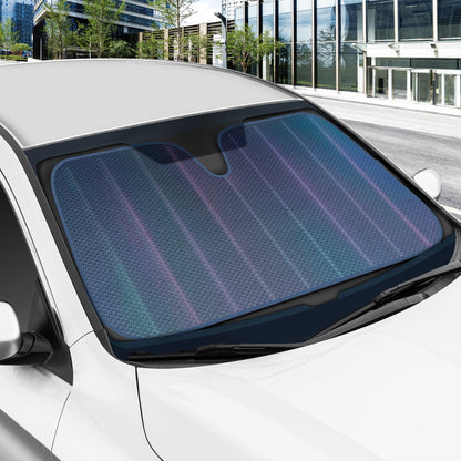 BDK Iridescent Mermaid, Hologram Foil, Chameleon Front Windshield Sun Shade, Double Bubble Accordion Folding Auto Sunshade for Car Truck SUV 58 x
