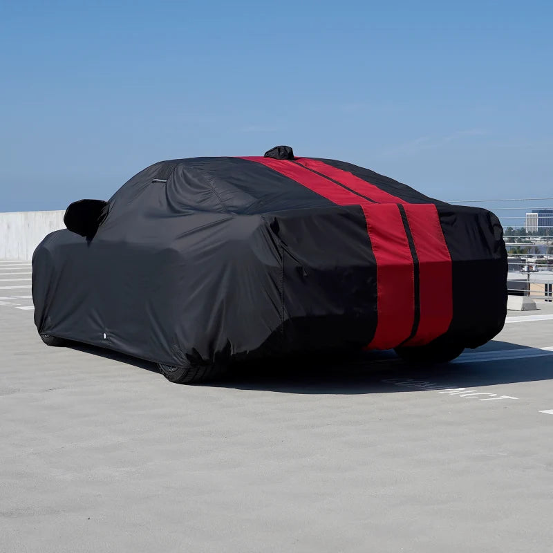 iCarCover Lincoln Continental Mark Black Red Pro Series Car Cover