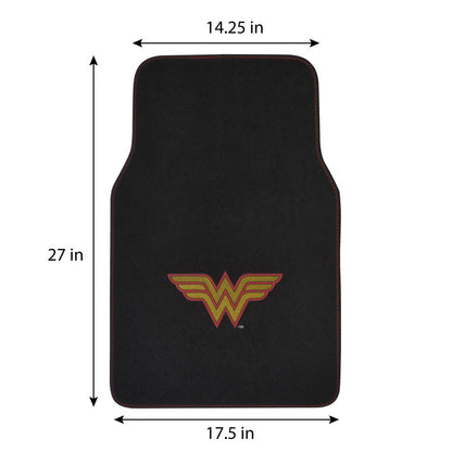 Warner Bros DC Comics Wonder Woman Logo Front Floor Mats and Rear Floor Mats