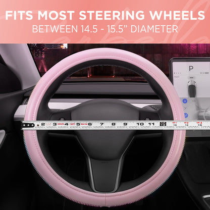 Carbella Gradient Bling Diamond Leatherette Steering Wheel Cover (Fits 14.5" - 15.5")