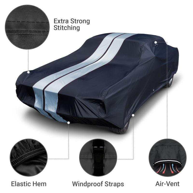 iCarCover Chevrolet Chevelle Black Gray Pro Series Car Cover