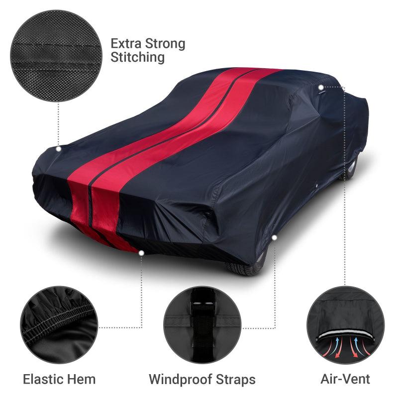 iCarCover Chevrolet SSR 2003-2006 Black Red Pro Series Car Cover