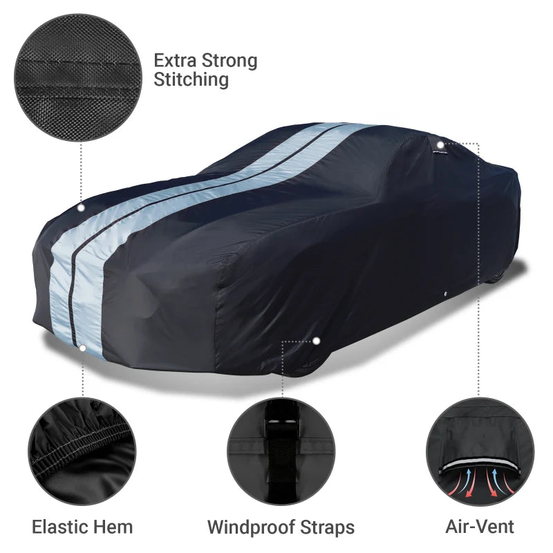 iCarCover Ferrari 308,328,330,348,360,365 1964-2006 Black Gray Pro Series Car Cover