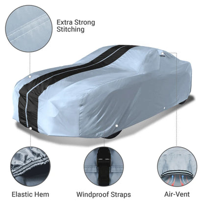 iCarCover Lincoln Continental Mark Gray Black Pro Series Car Cover