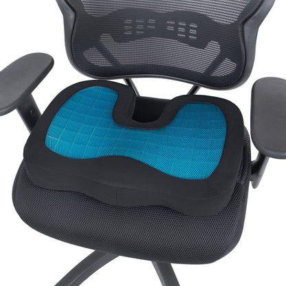Motor Trend Cooling Car Lumbar Support Cushion - Made with Memory Foam for Maximum Coccyx Comfort & Back Tailbone Pain Relief, Ideal for Car and