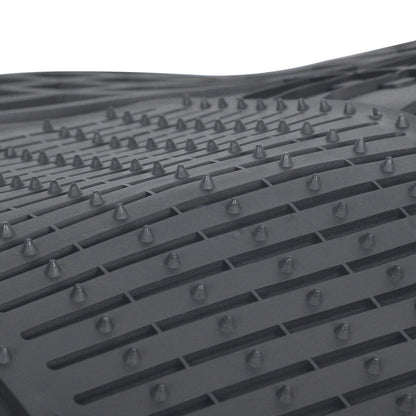 MotorTrend 4-Piece FlexTough Deep Dish Hybrid Groove Front Floor Mats and Rear Floor Mats - Heavy Duty, All Weather, Trim to Fit