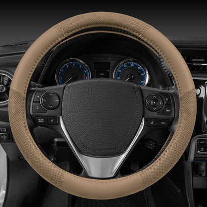 MotorTrend Soft Touch Perforated Microfiber Steering Wheel Cover (Fits 14.5" - 15.5")