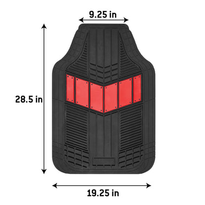 MotorTrend 4-Piece DualFlex Deep Drainage Channels Front Floor Mats and Rear Front Floor Mats - Heavy Duty, All Weather, Trim to Fit