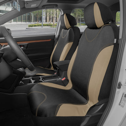 BDK 9-Piece UltraSleek Two-Tone Front Seat Covers and Rear Seat Covers