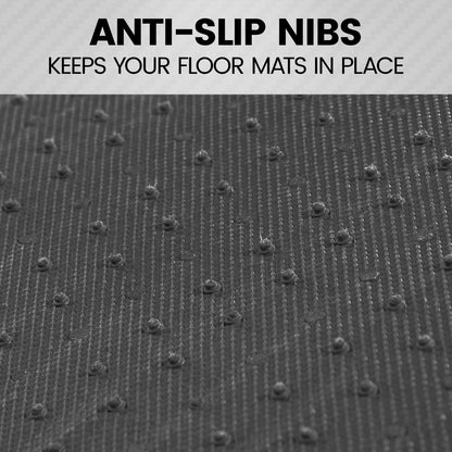 BDK 4-Piece Two-Tone Carpet Front Floor Mats and Rear Floor Mats with Heel Pad