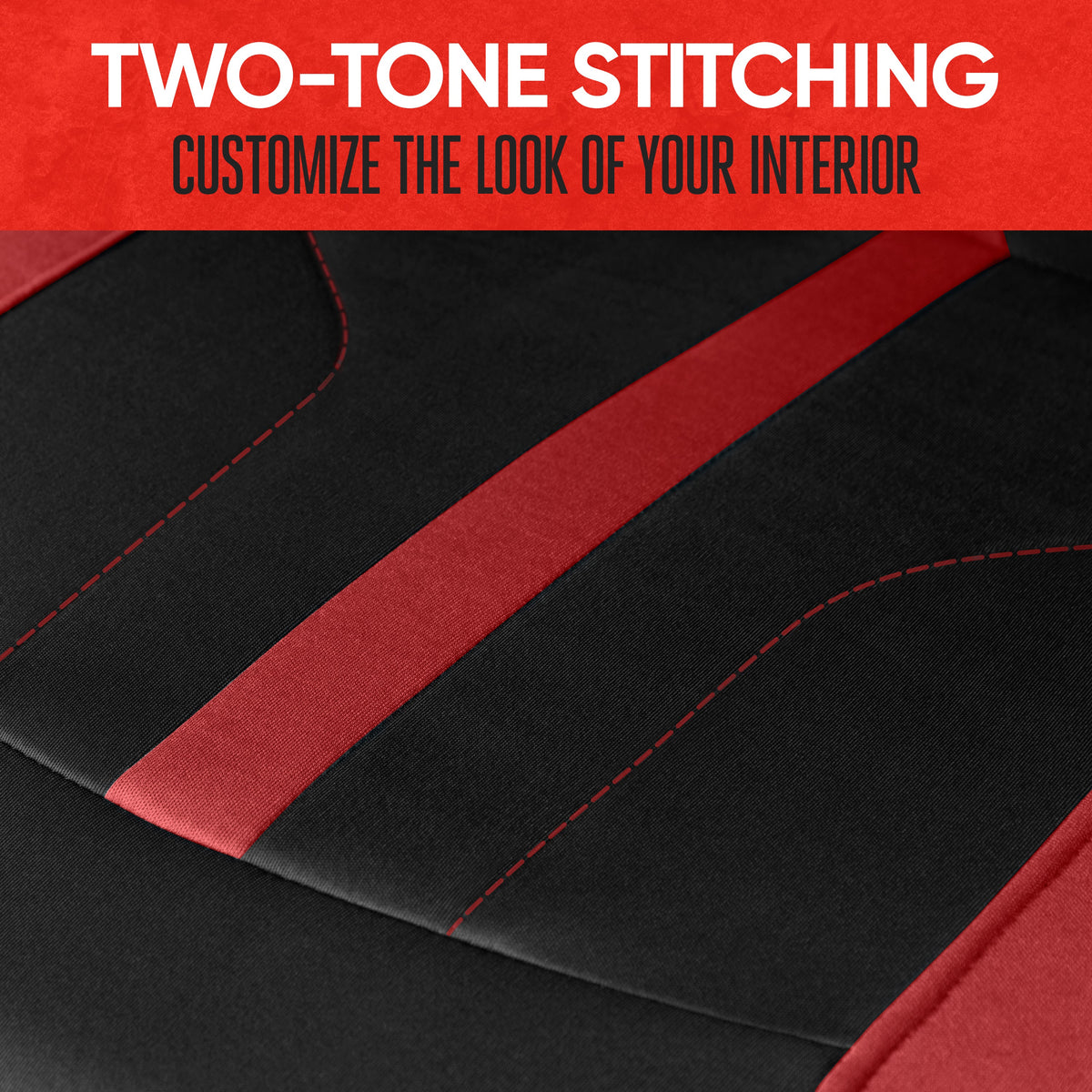 Motor Trend Red Cloth Car Seat Covers for Front Seats - Premium Automotive Bucket Seat Covers, Made for Vehicles with Removable Headrests