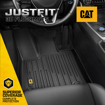 CAT® JustFit™ 3D Custom Fit Floor Mats for Toyota RAV4 2019 2020 2021 2022 2023 2024 - Heavy Duty Floor Liner Protection Laser Measured, Toyota