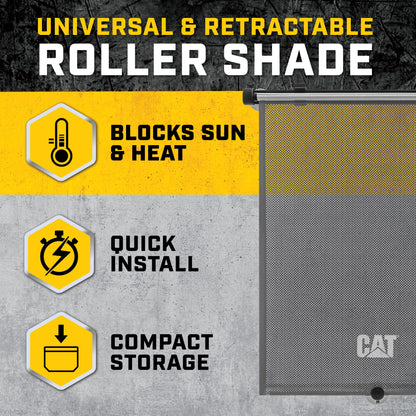 Caterpillar UVProtect Sun Shade for Car Side Window, UV Shield for Infant Baby All Passengers, Universal & Retractable Pull-Down Roller Sunshade