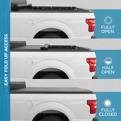 MotorBox USA Black American Flag Soft Roll-Up Retractable Tonneau Cover for Ram 1500 (2002 - 2023), Ram 2500 (2003 - 2020), Ram 3500 (2003