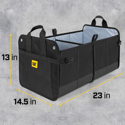 CAT FlexTrunk Trunk/Cargo Organizer and Storage, Collapsible & Adjustable Multi-Compartments (14.5" x 23" x 13")